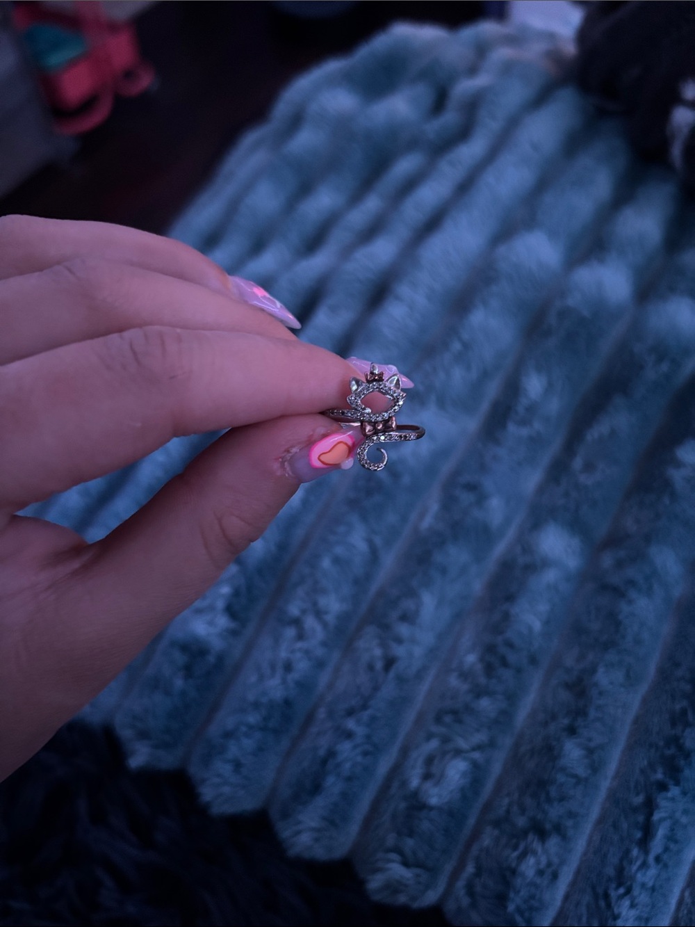Delicate Silver-Tone Crystal Ring - Floral Accent